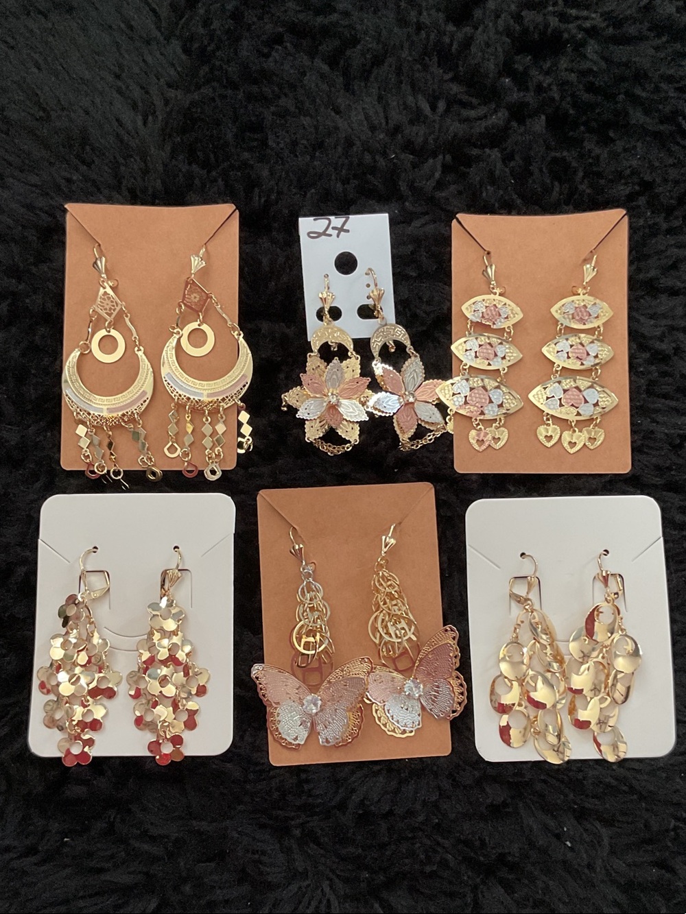 Gold filled bundle earrings of 6